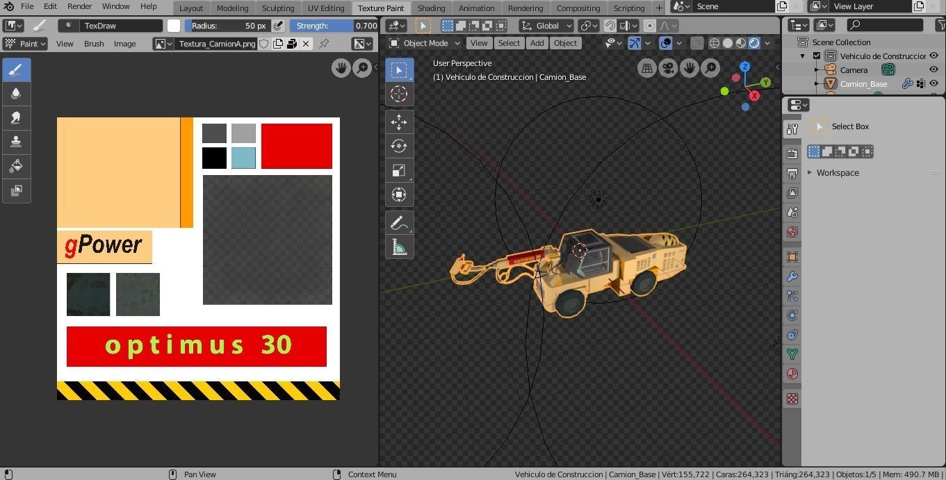 Optimus 30 - Industrial Mining Machine Low-poly 3D model_2