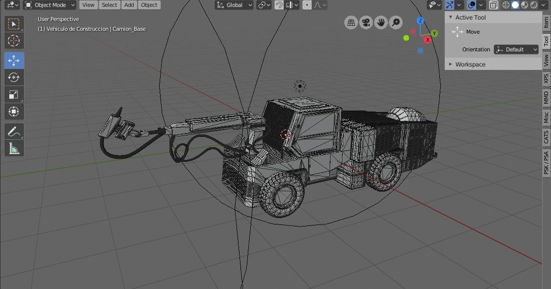 Optimus 30 - Industrial Mining Machine Low-poly 3D model_3