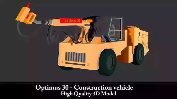 Optimus 30 - Industrial Mining Machine Low-poly 3D model