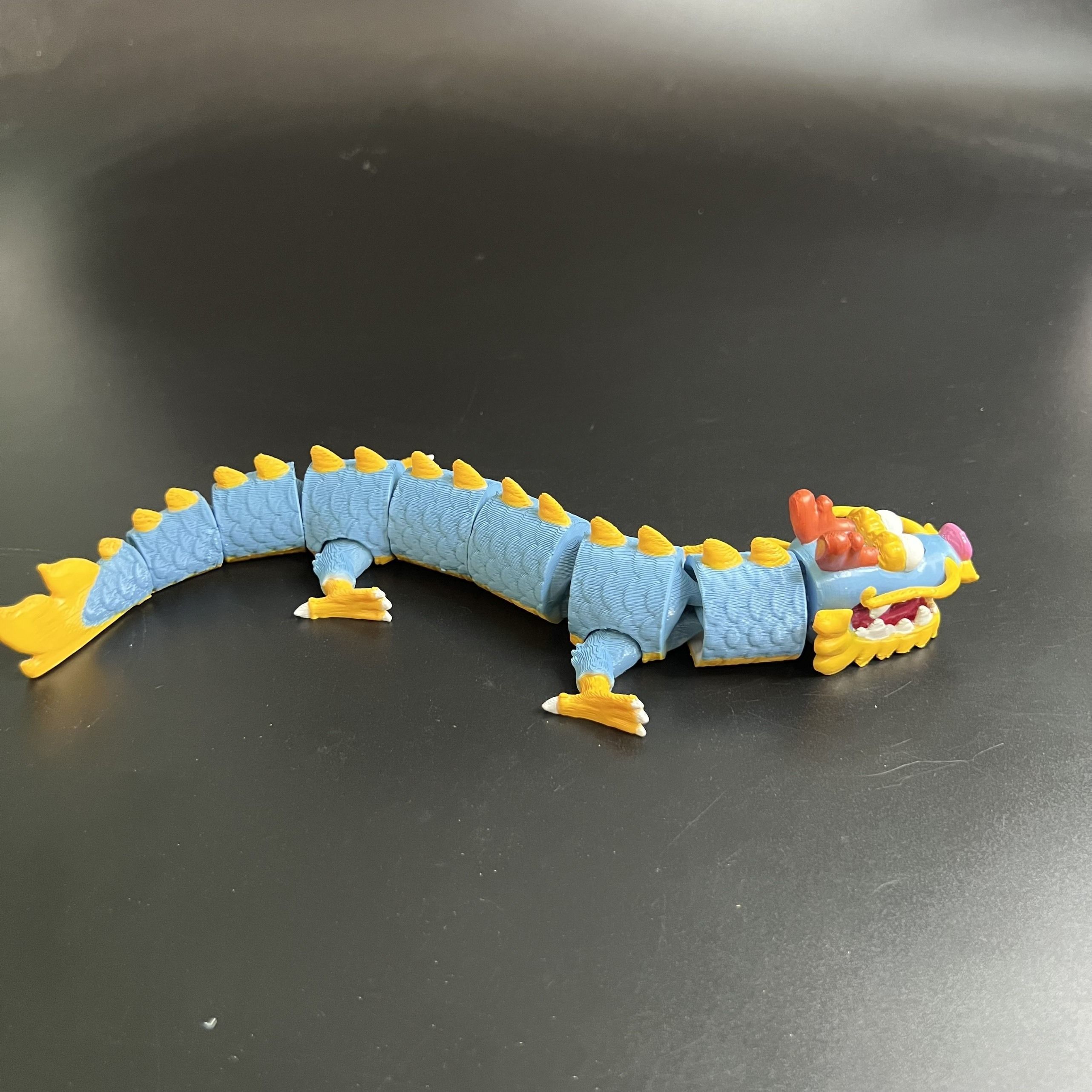 CUTE FAT DRAGON FLEXI - ARTICULATED - MULTICOLOR 3D print model_10