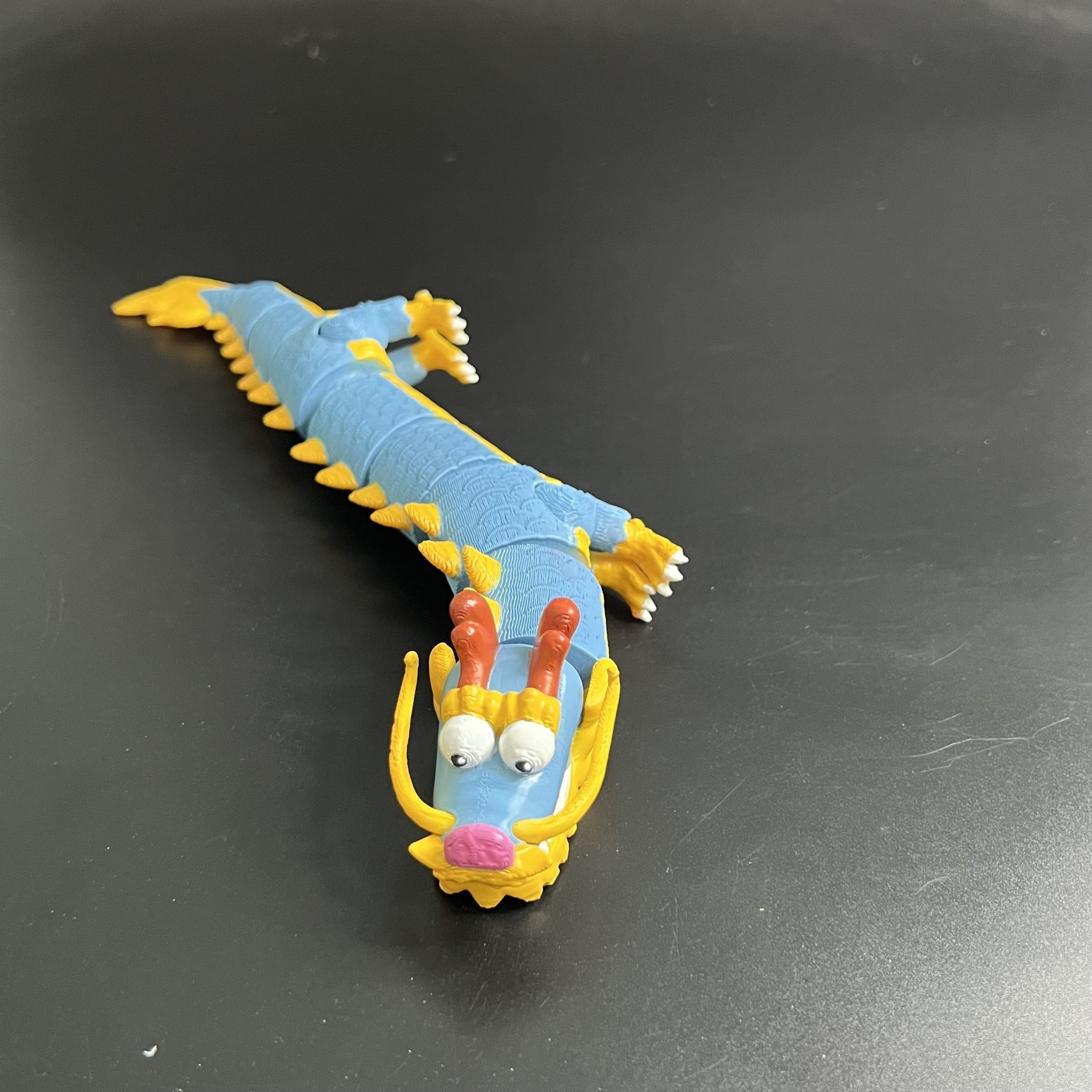 CUTE FAT DRAGON FLEXI - ARTICULATED - MULTICOLOR 3D print model_11