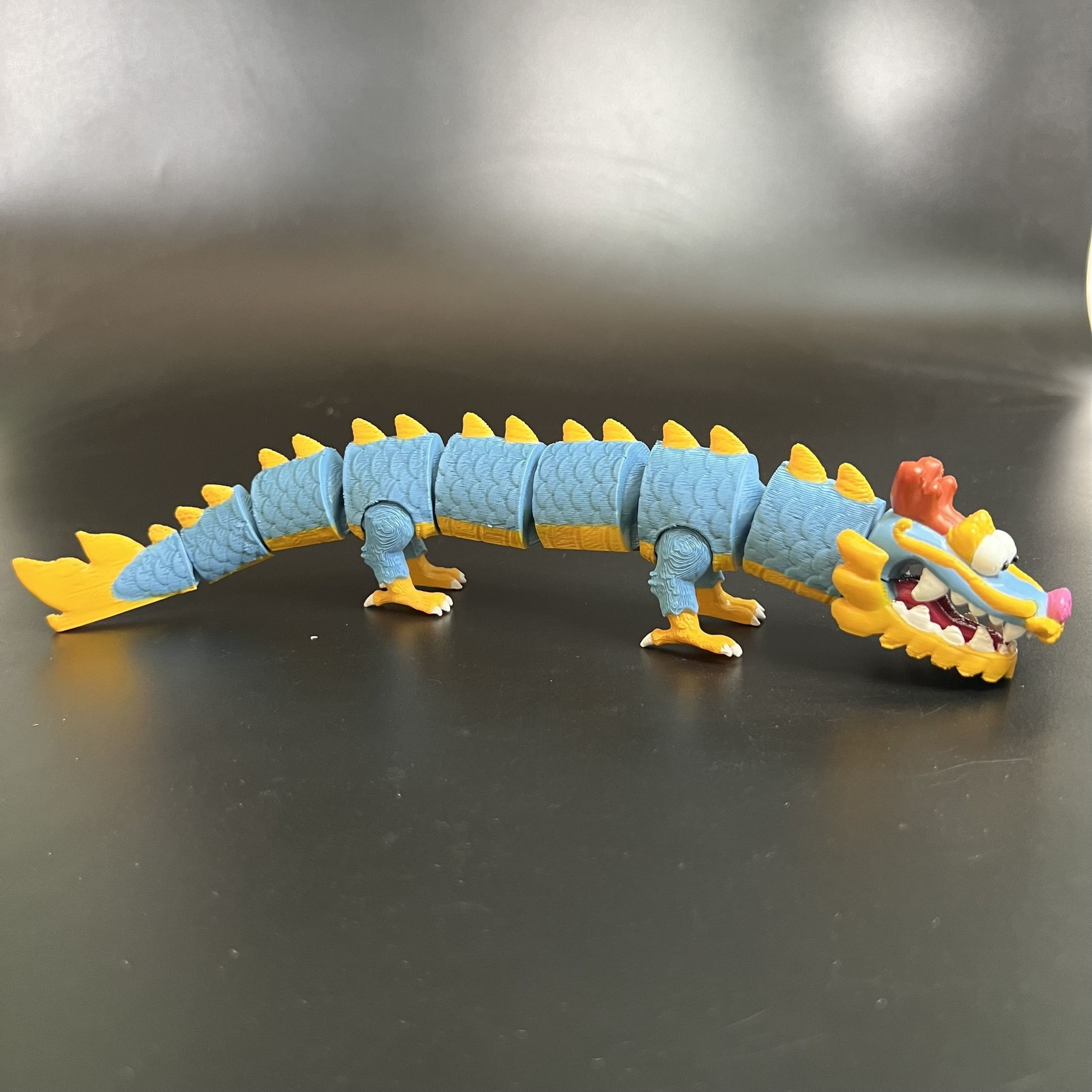 CUTE FAT DRAGON FLEXI - ARTICULATED - MULTICOLOR 3D print model_4