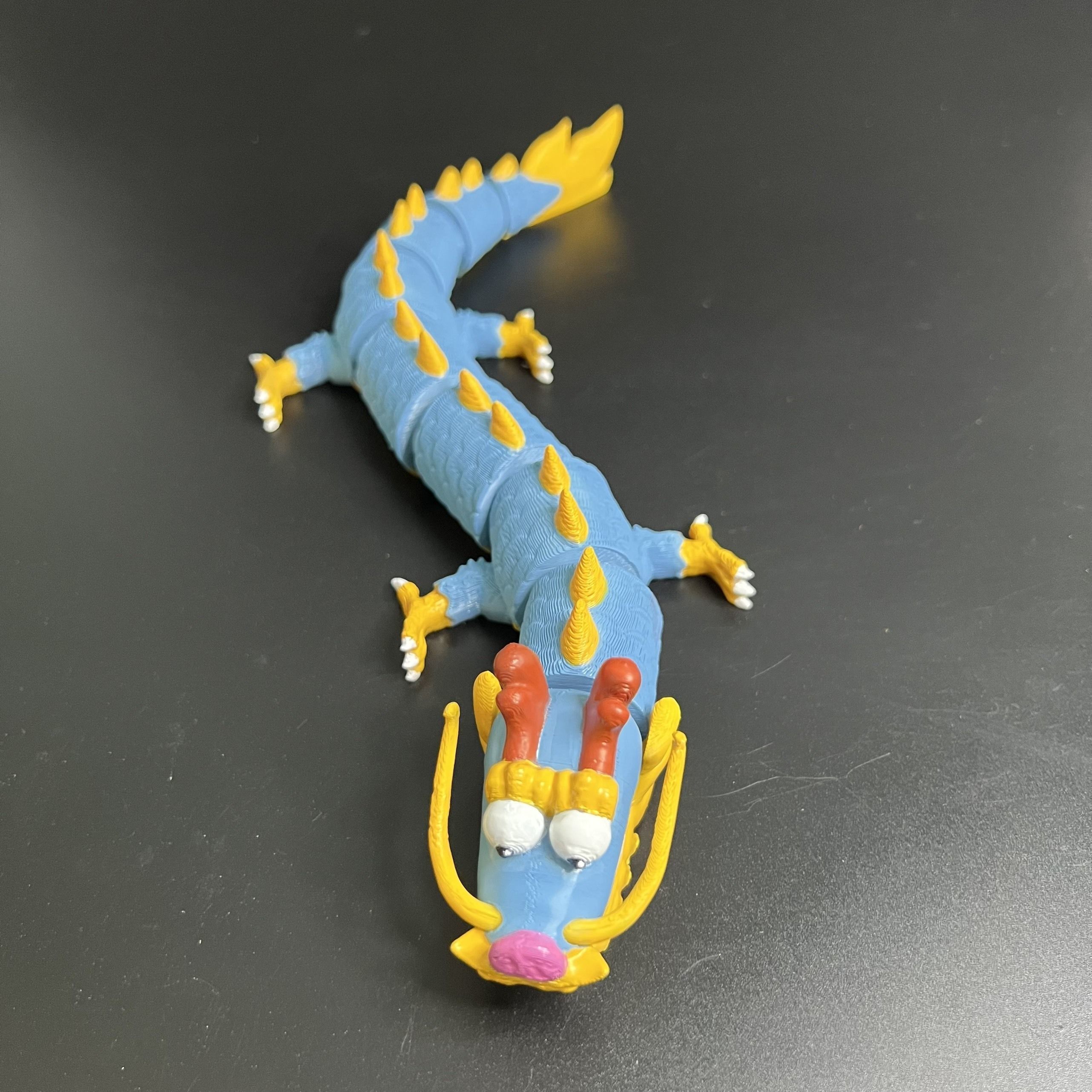 CUTE FAT DRAGON FLEXI - ARTICULATED - MULTICOLOR 3D print model_5