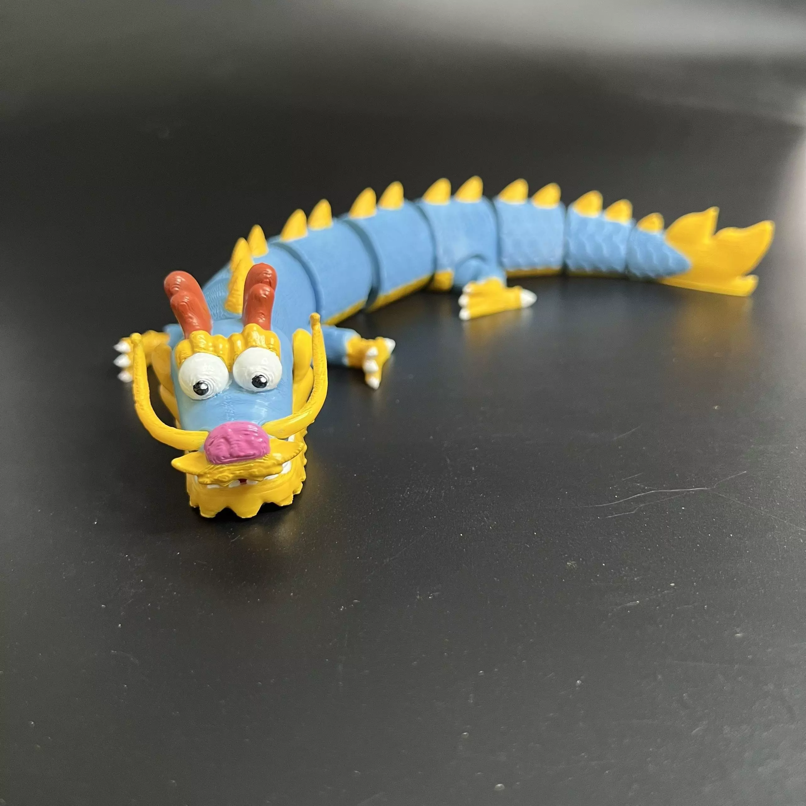 CUTE FAT DRAGON FLEXI - ARTICULATED - MULTICOLOR 3D print model_0
