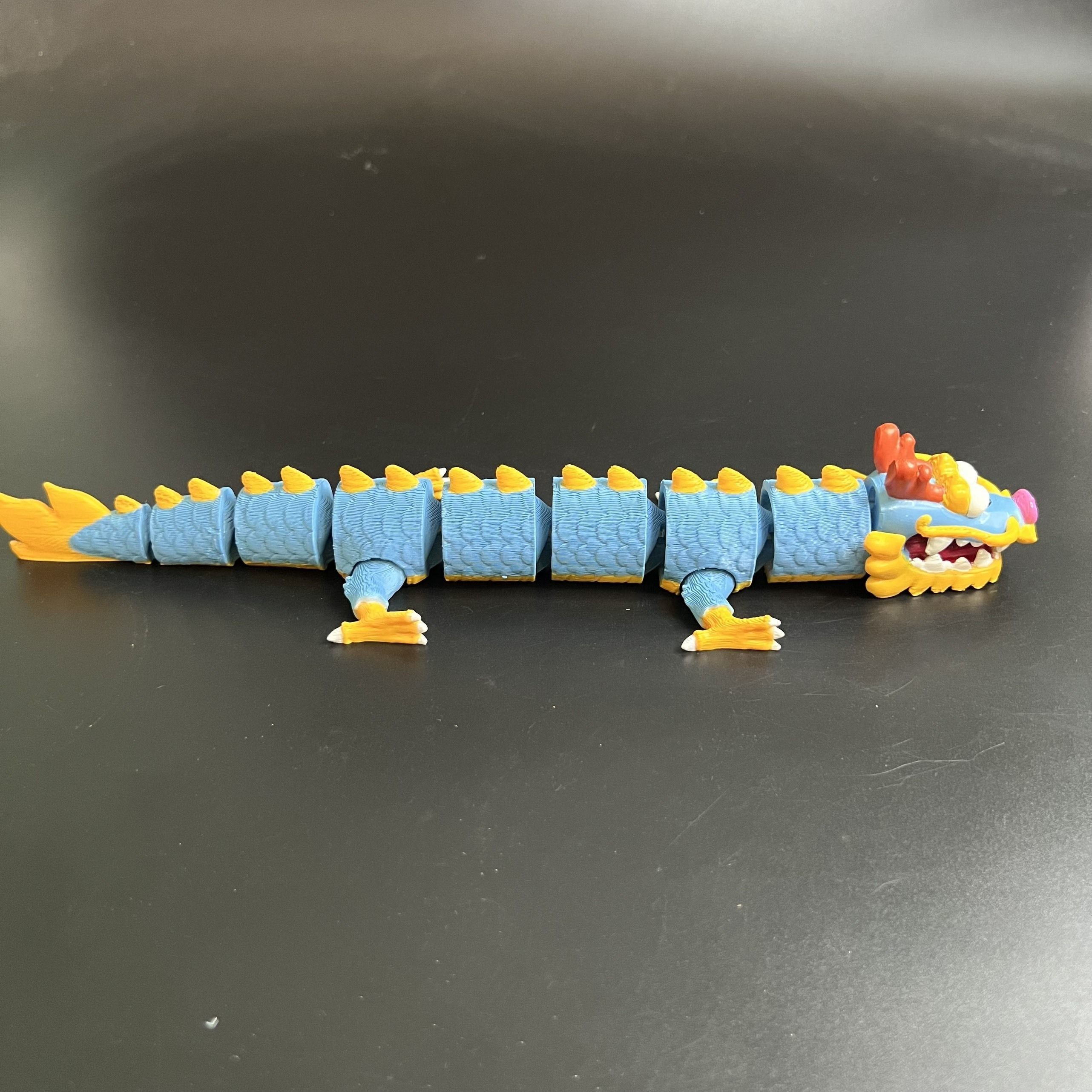 CUTE FAT DRAGON FLEXI - ARTICULATED - MULTICOLOR 3D print model_7