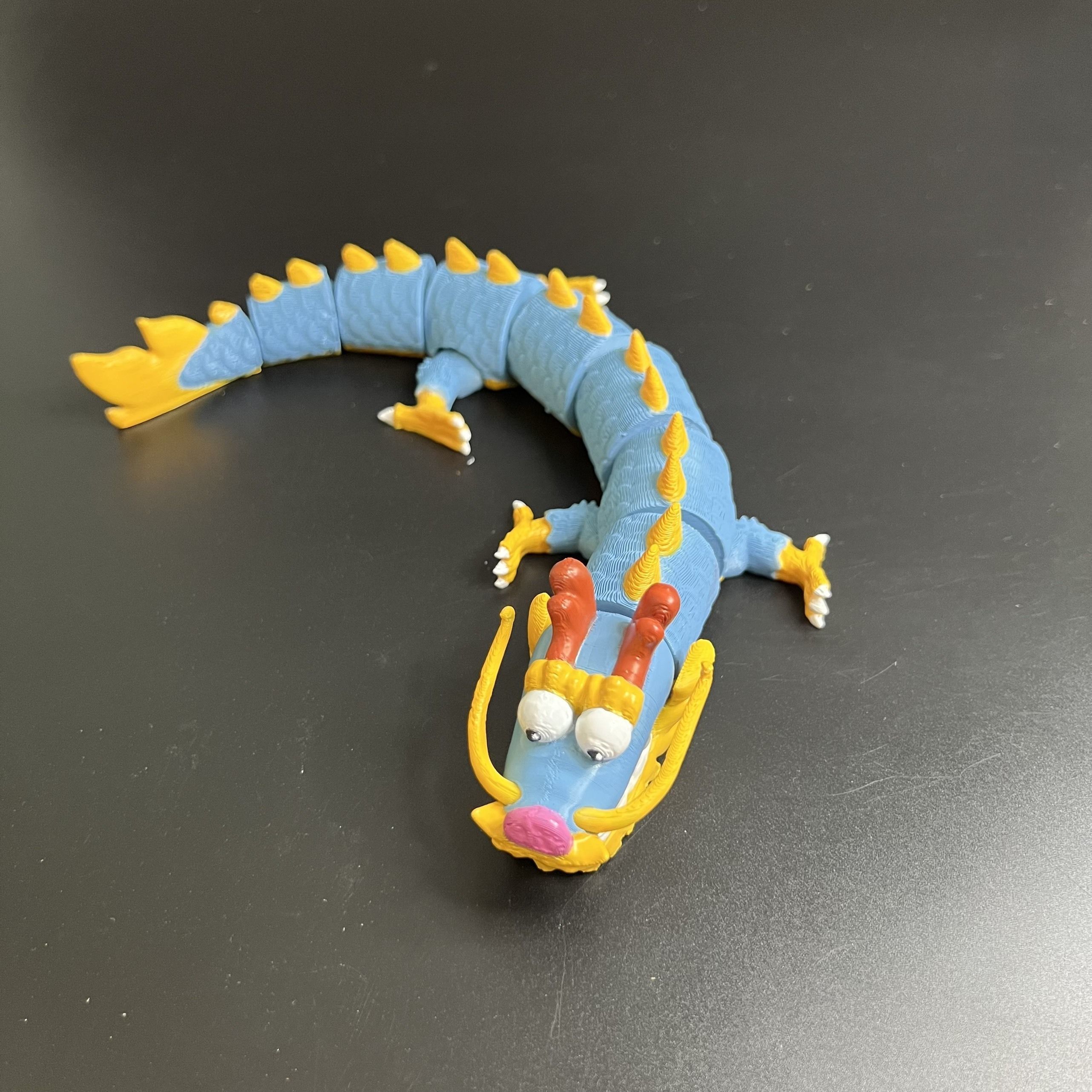 CUTE FAT DRAGON FLEXI - ARTICULATED - MULTICOLOR 3D print model_9