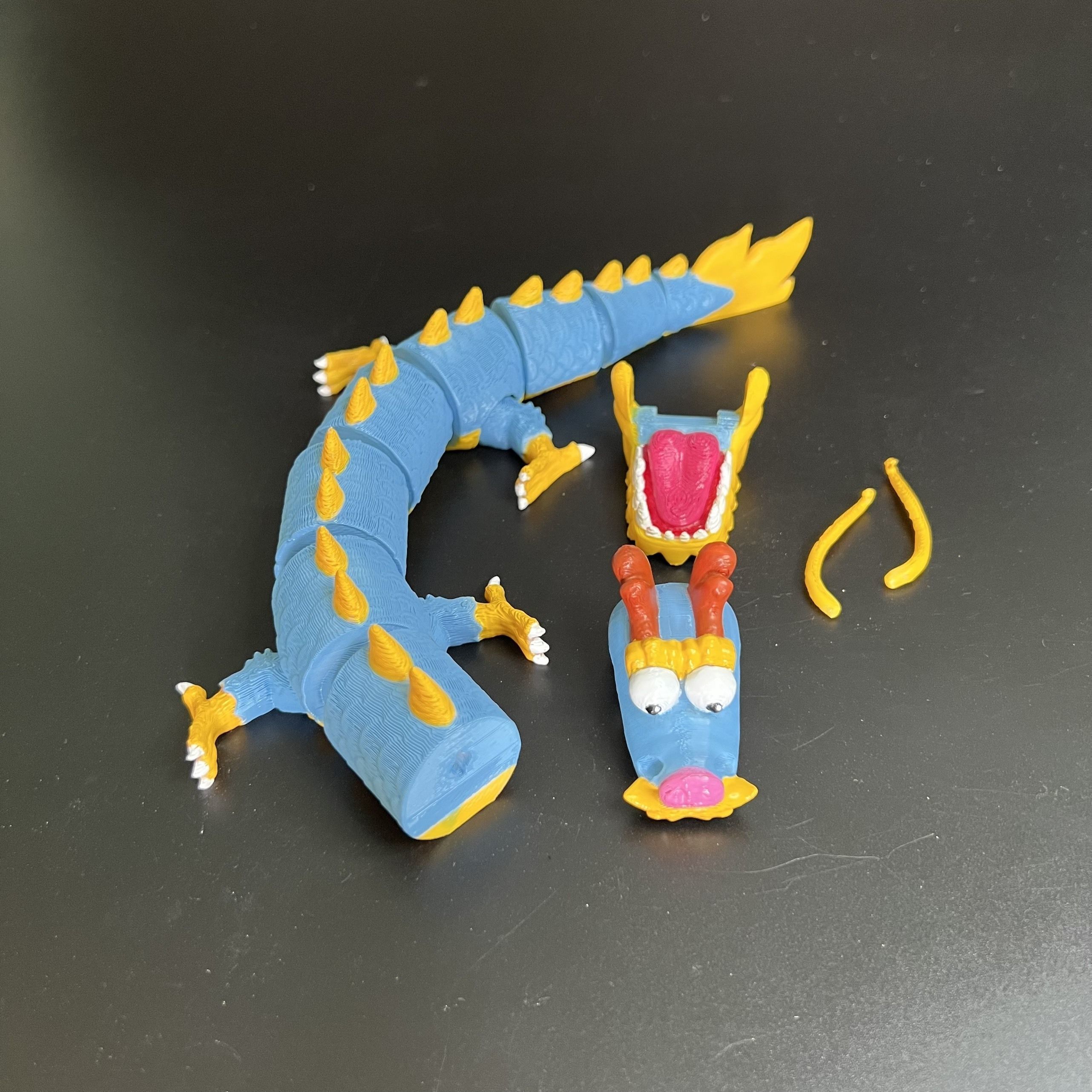 CUTE FAT DRAGON FLEXI - ARTICULATED - MULTICOLOR 3D print model_2