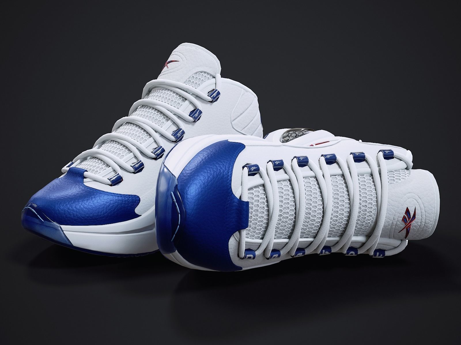 Reebok Question sneaker 2 Low-poly 3D model_2