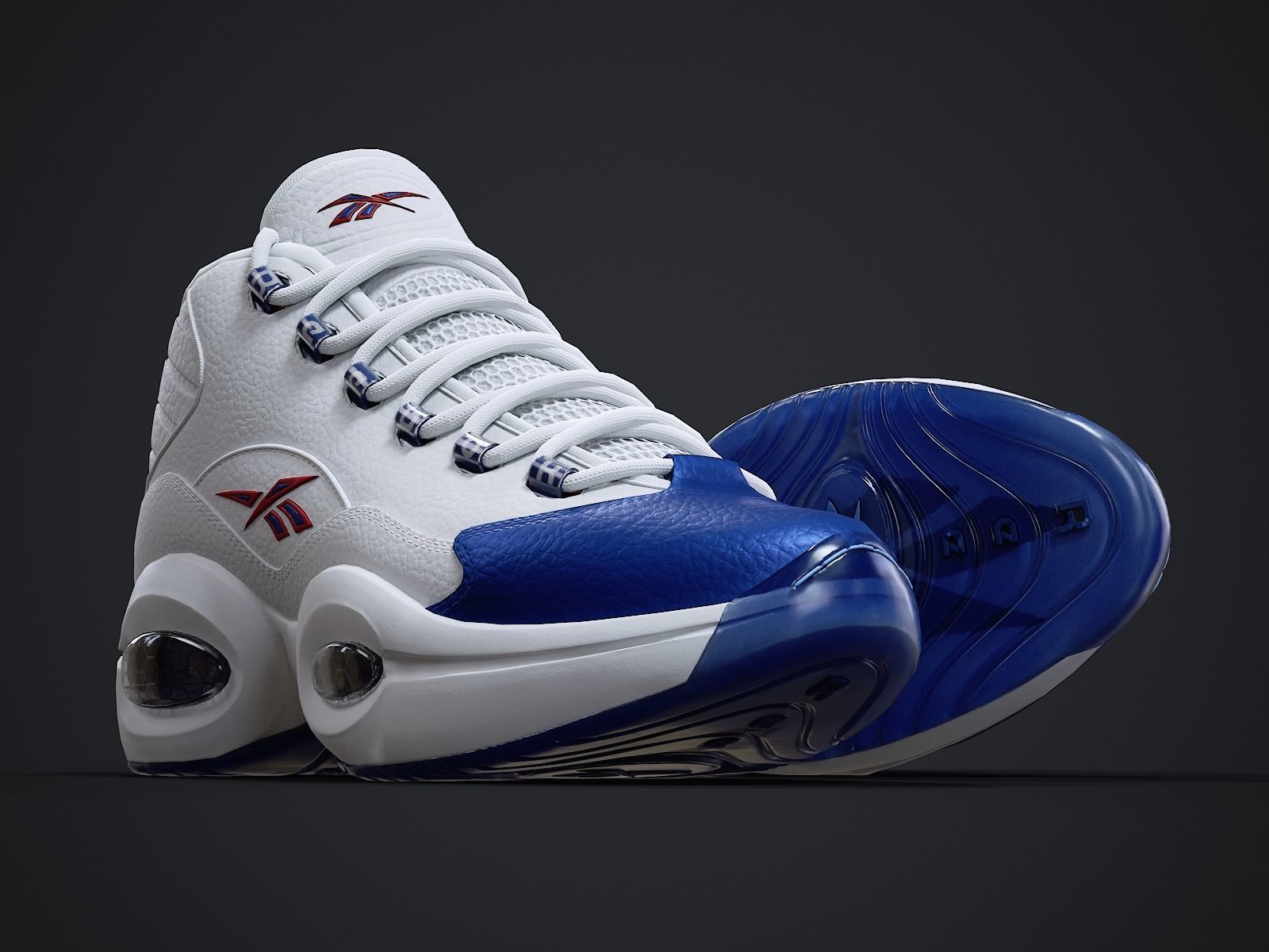Reebok Question sneaker 2 Low-poly 3D model_9