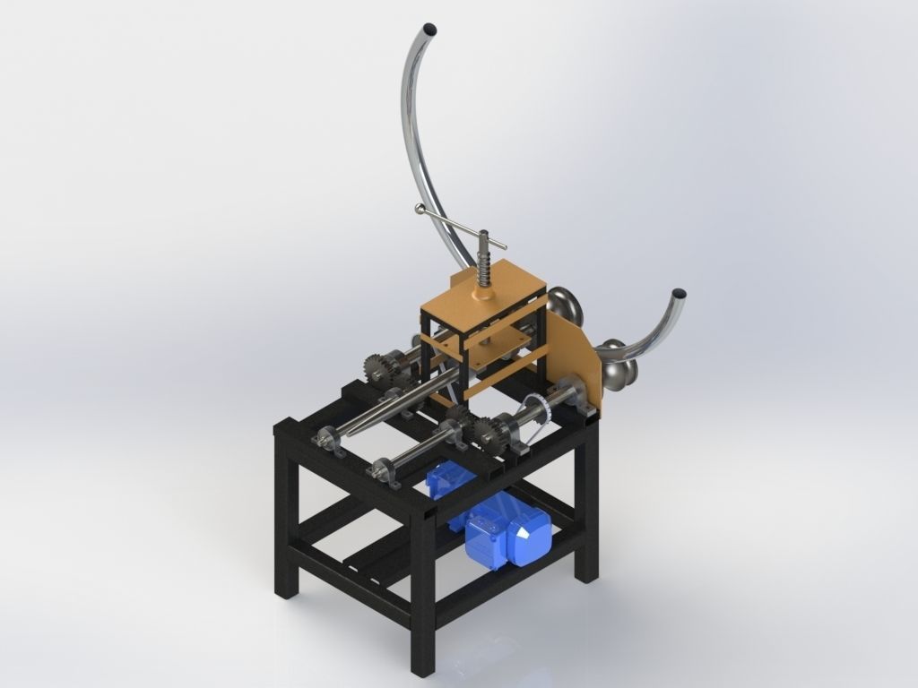 Bending machine pipe bender 3D model_3