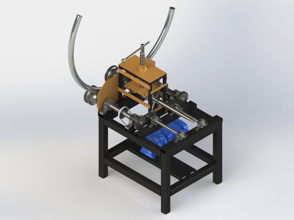 Bending machine pipe bender 3D model_2