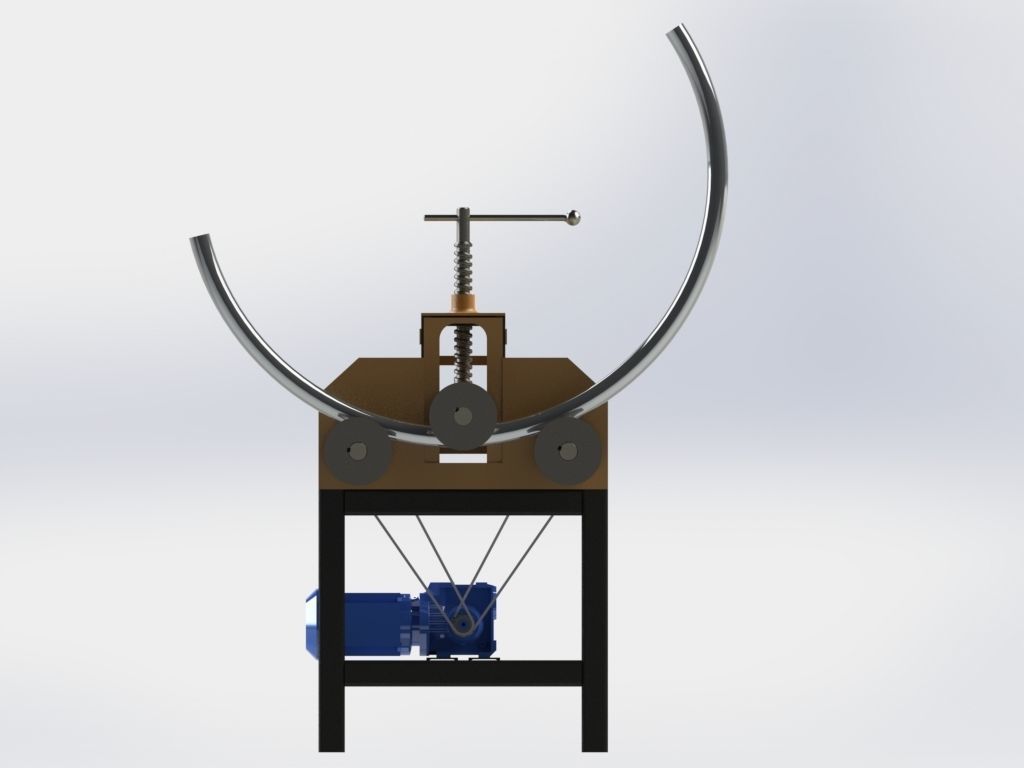 Bending machine pipe bender 3D model_4