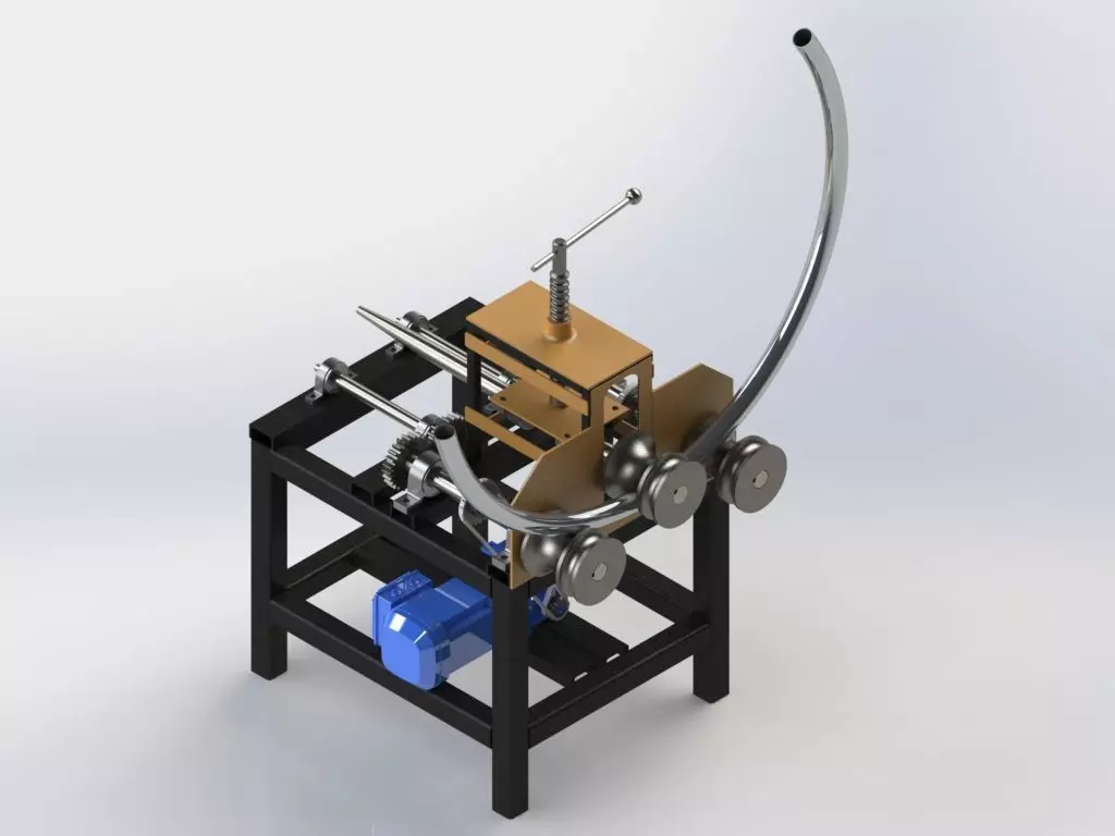 Bending machine pipe bender 3D model_0