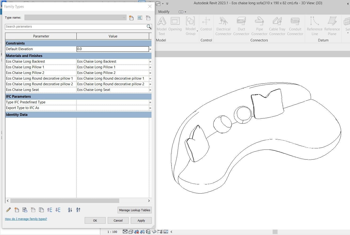 Sofa Eos - Chaise Long by Artefacto 3D model_5