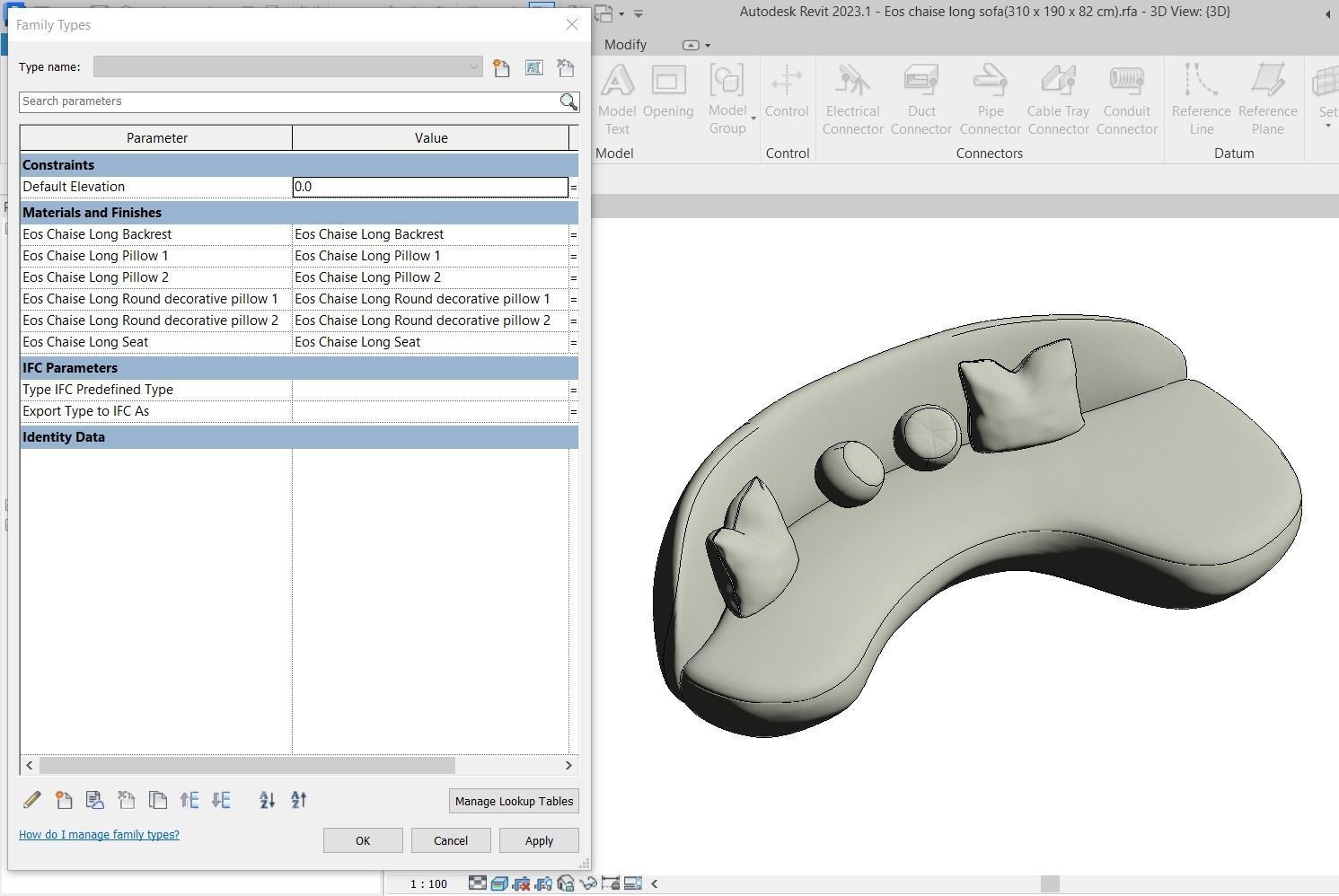 Sofa Eos - Chaise Long by Artefacto 3D model_4