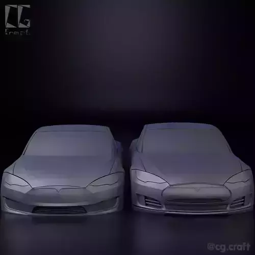 Tesla model S simplified decorative model 3D print model