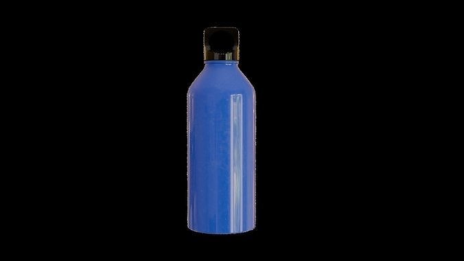 Portable Steel Drink Bottle - Blue 3D model