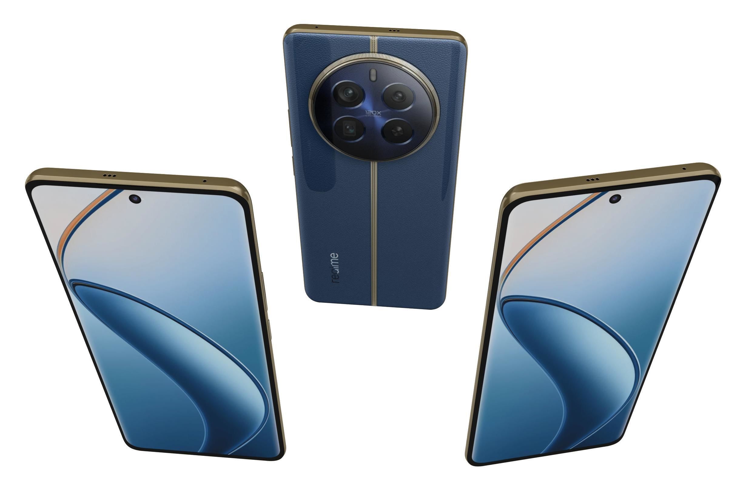 Realme 12 Pro Plus 5G Blue 3D model_1