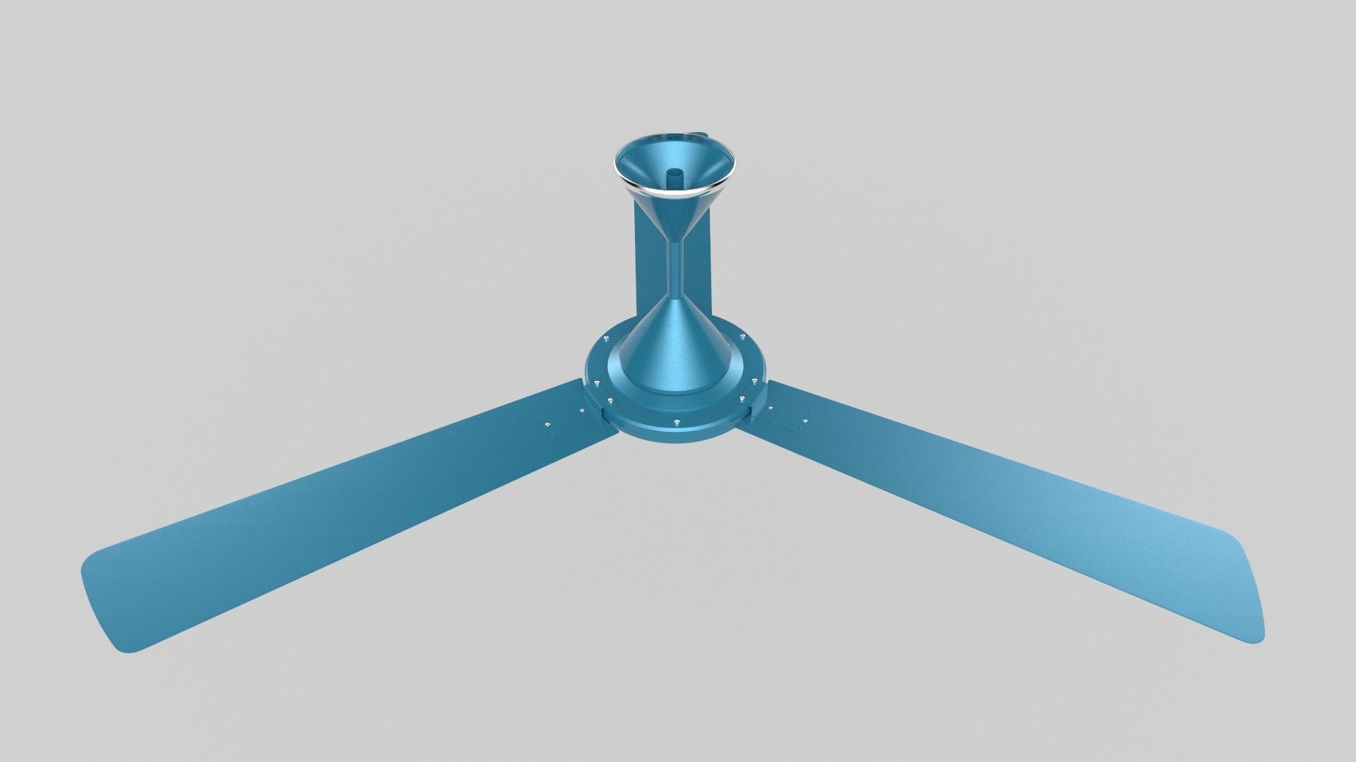 Ceiling Fan blue 3D model_1