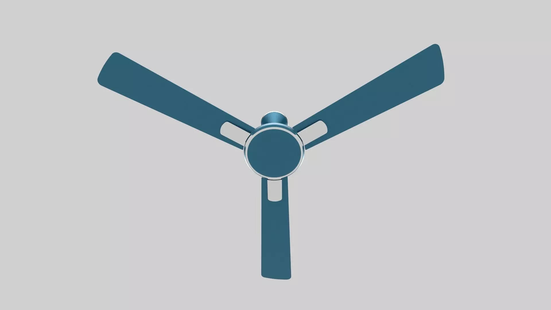 Ceiling Fan blue 3D model_0