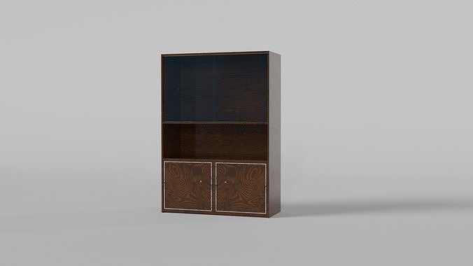 old Soviet wardrobe for things Low-poly 3D model