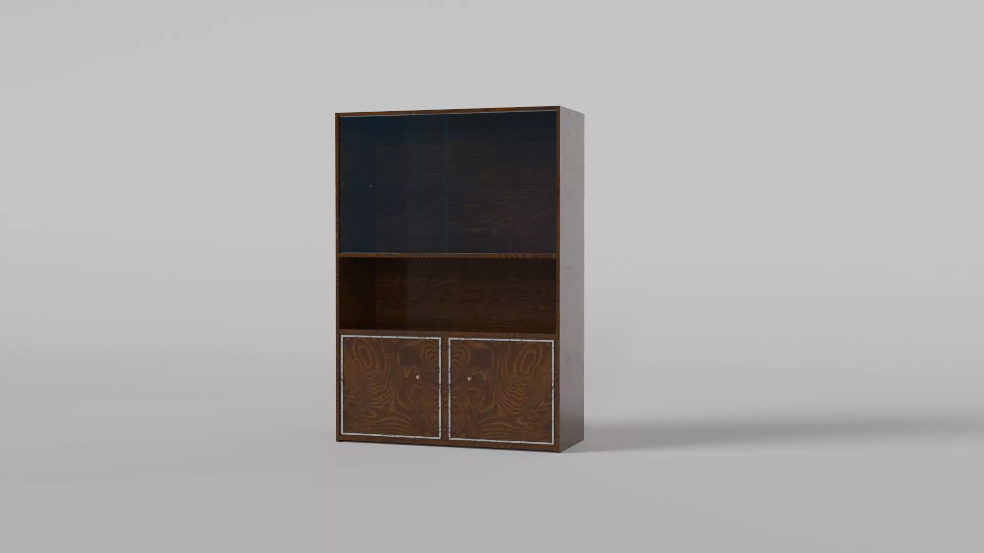 old Soviet wardrobe for things Low-poly 3D model