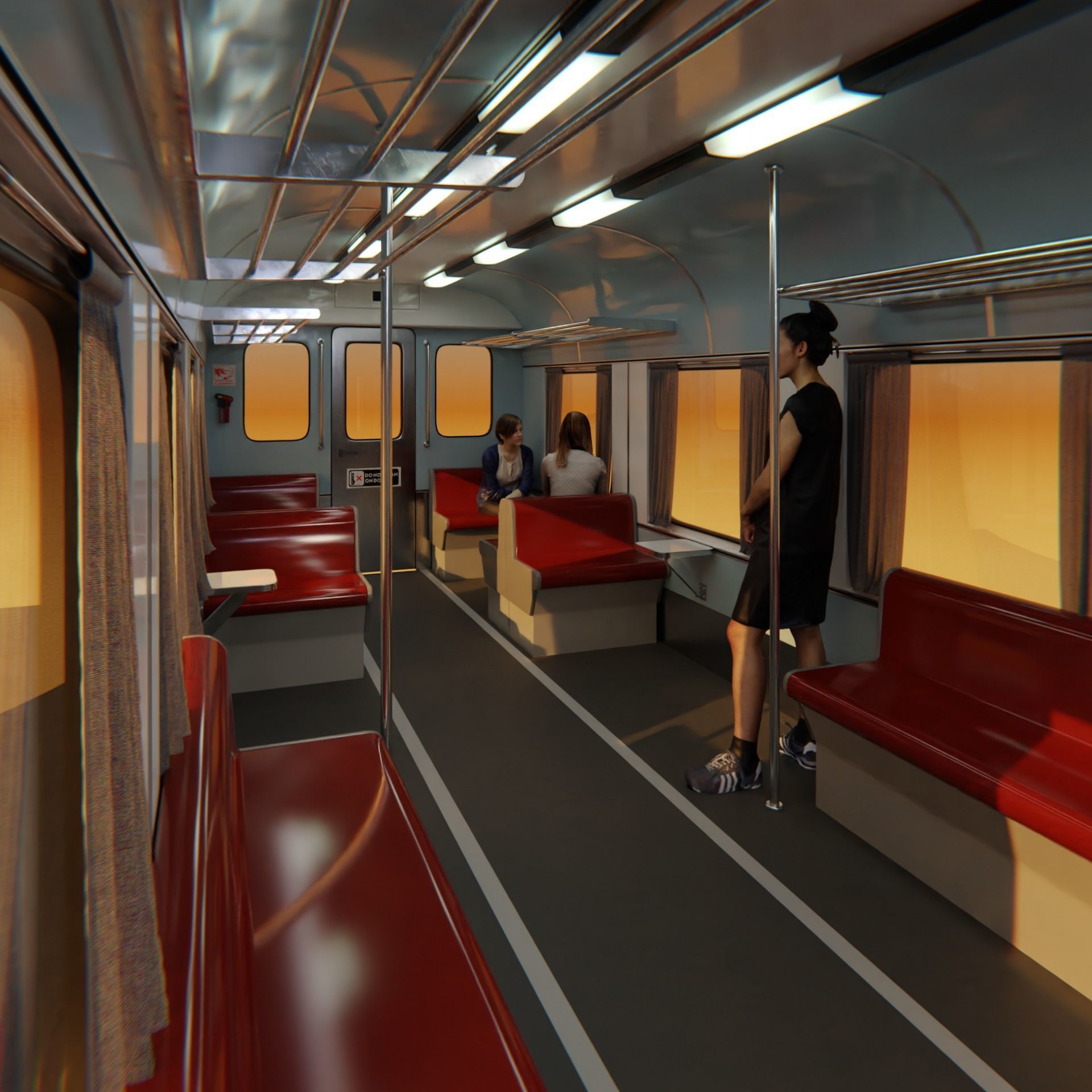 Train Cabin 3D model_1