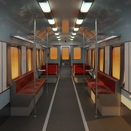 Train Cabin 3D model