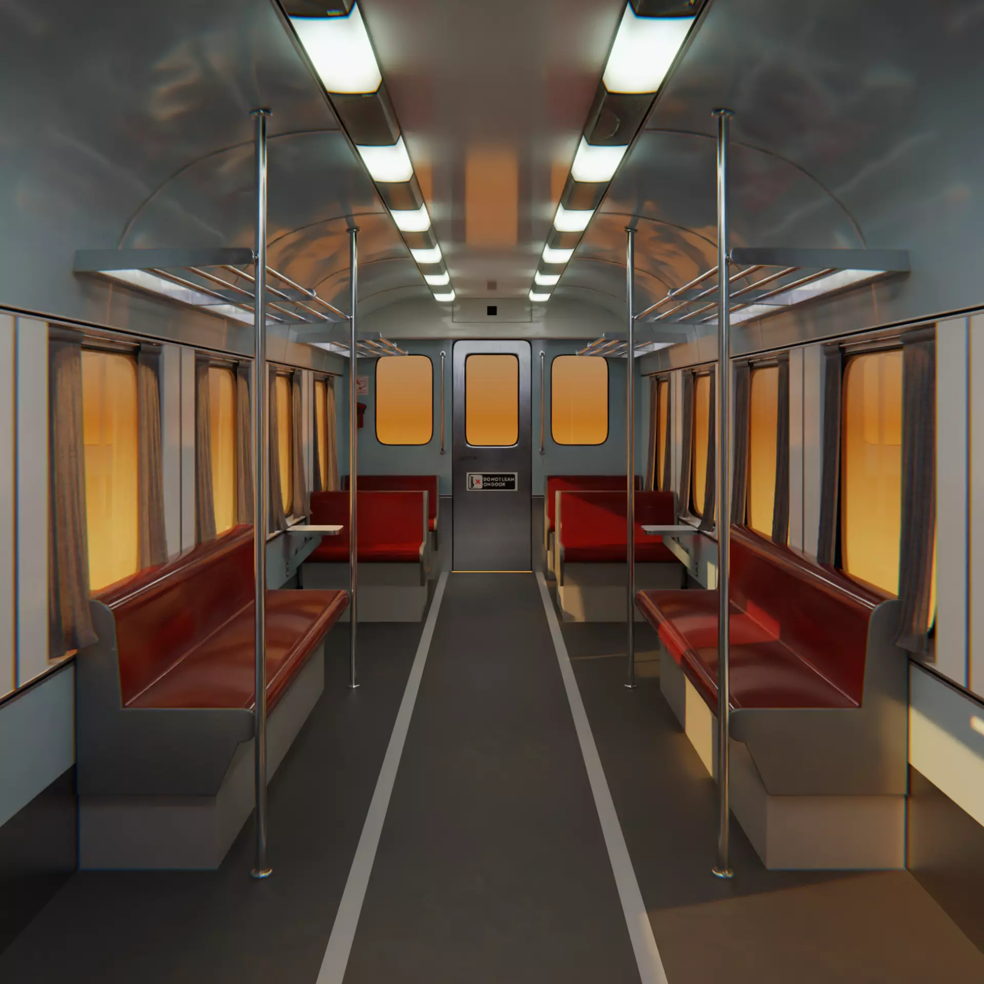 Train Cabin 3D model_0