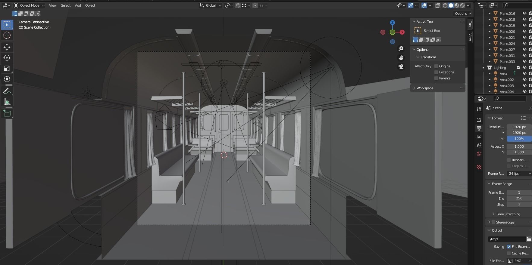 Train Cabin 3D model_3