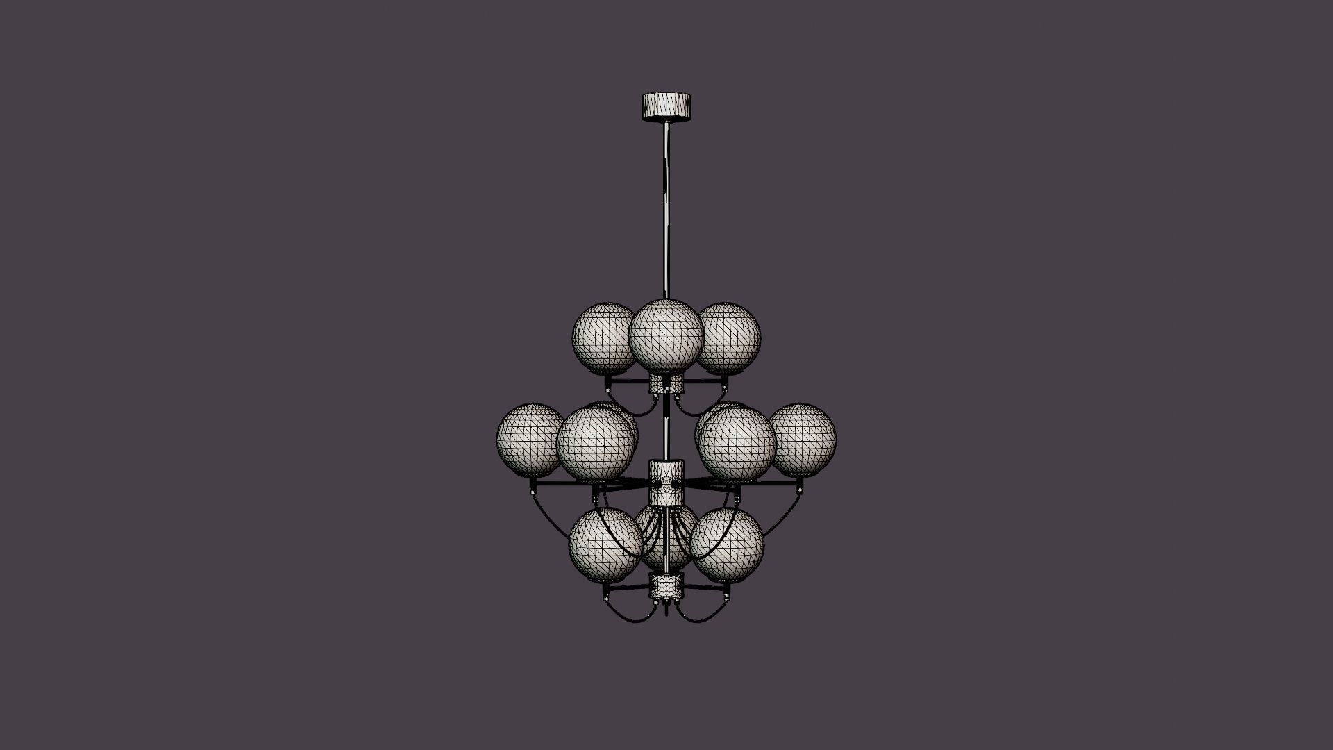Pearl Ceiling Lamp Low-poly 3D model_5