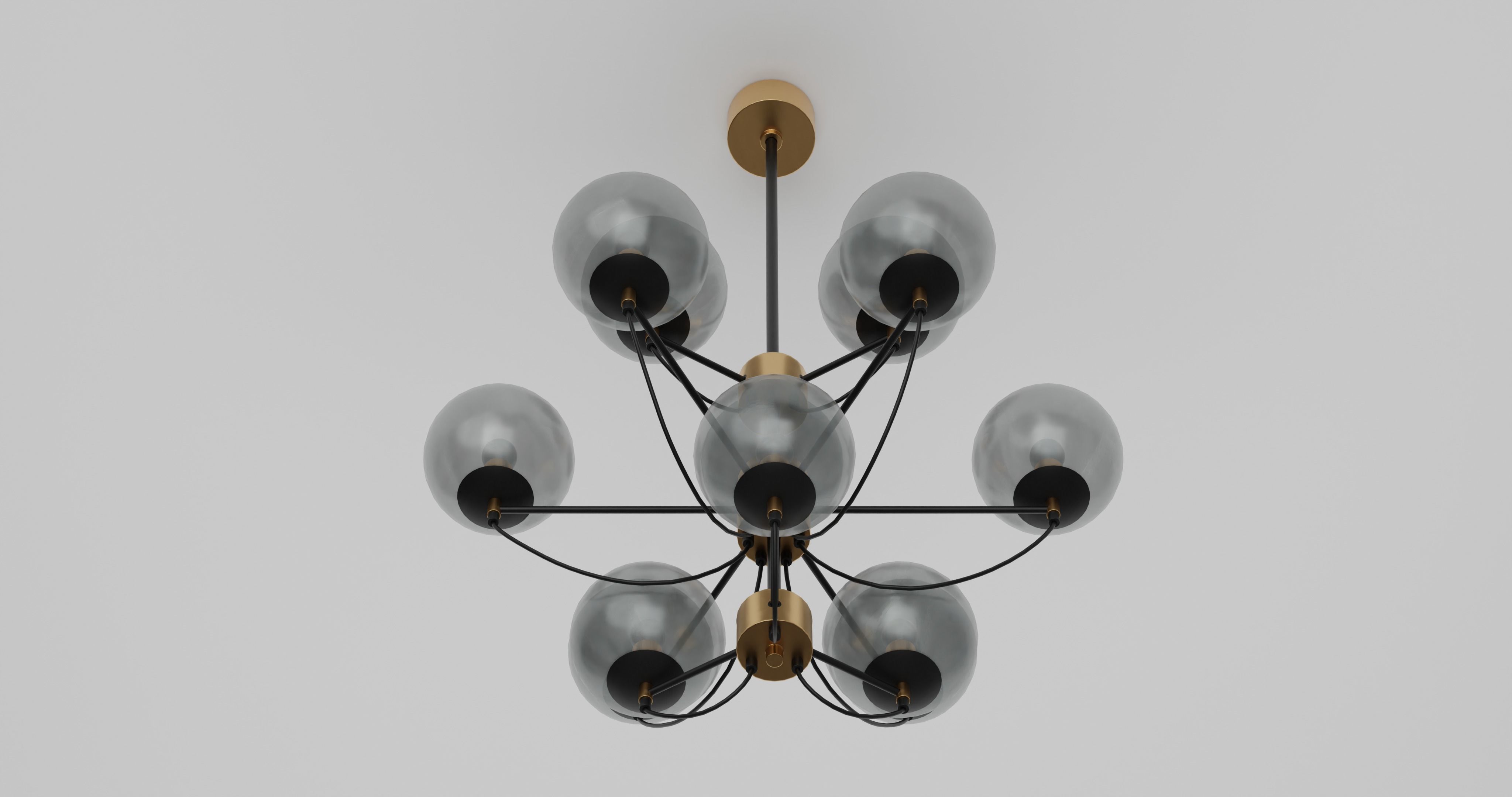 Pearl Ceiling Lamp Low-poly 3D model_4