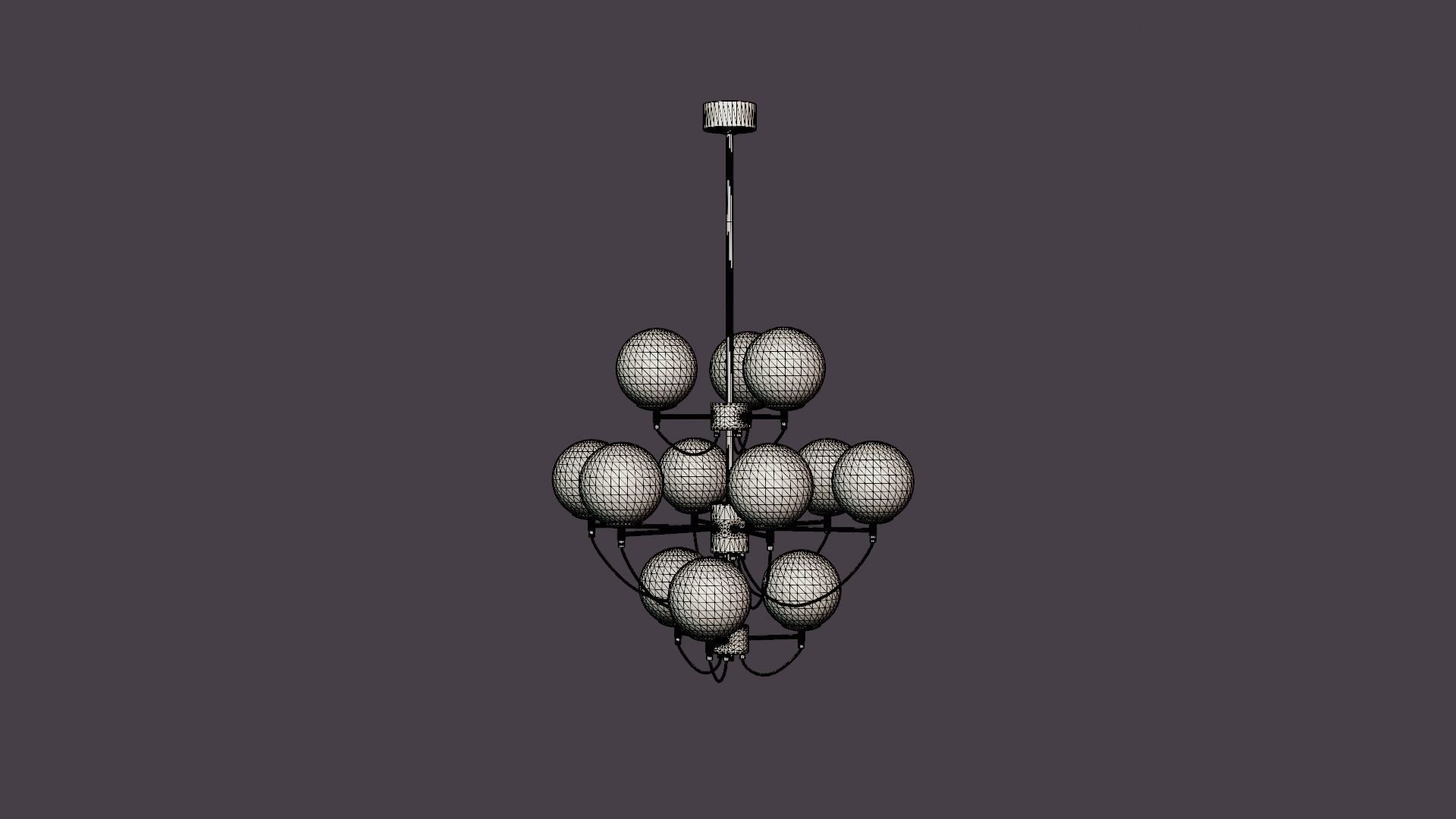 Pearl Ceiling Lamp Low-poly 3D model_6