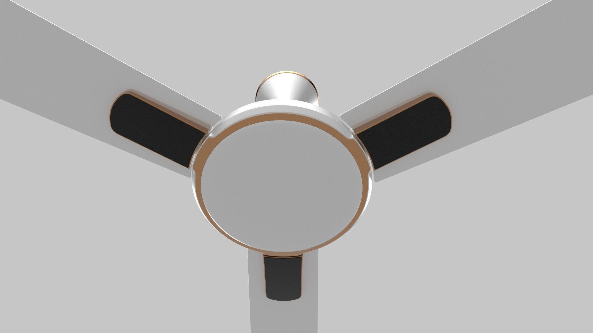 Ceiling Fan white 3D model_2