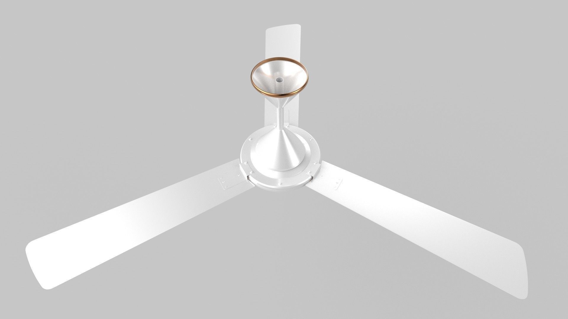 Ceiling Fan white 3D model_4