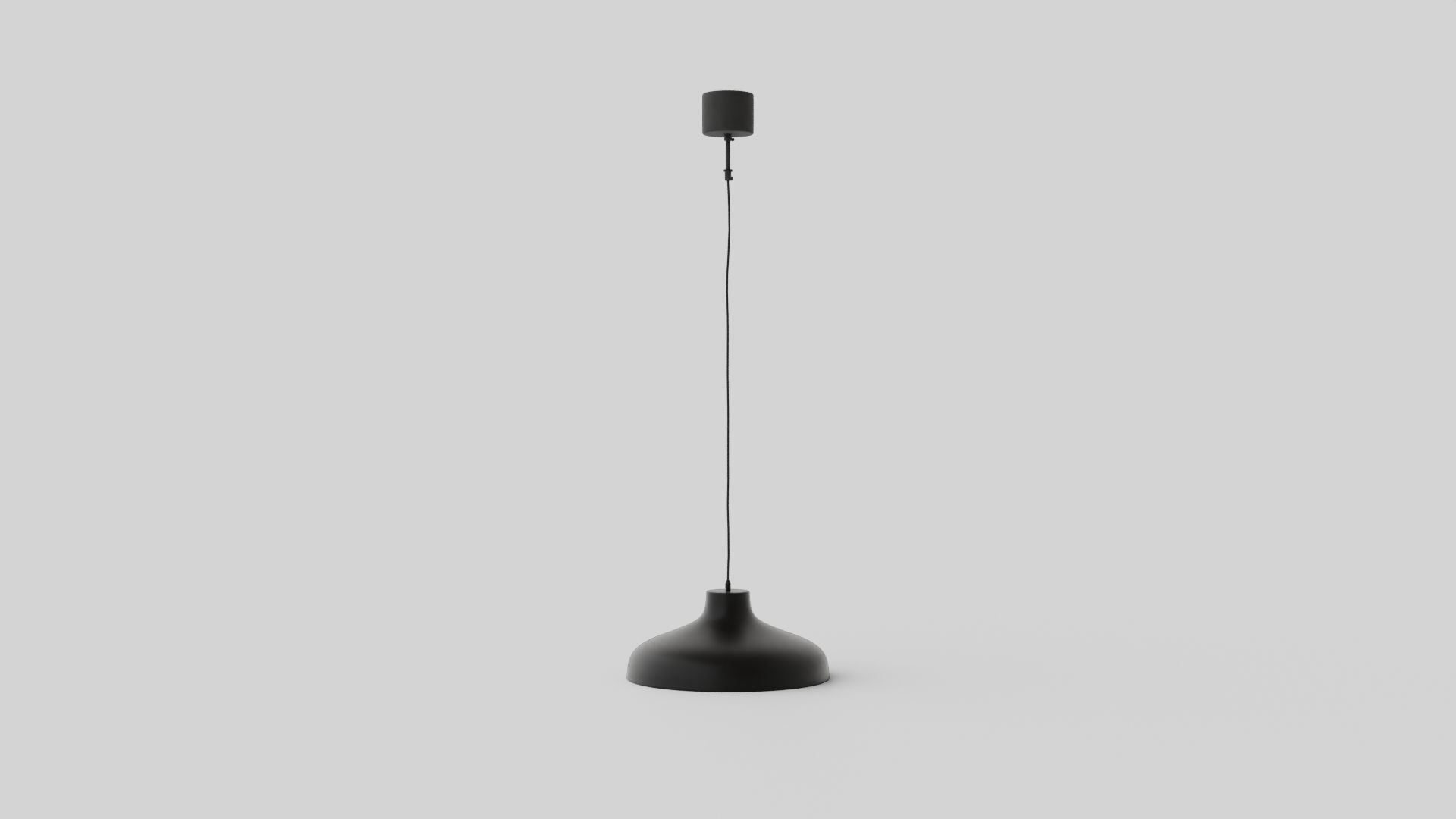 Pelle Pendant Black Ceiling Lamp Low-poly 3D model_1