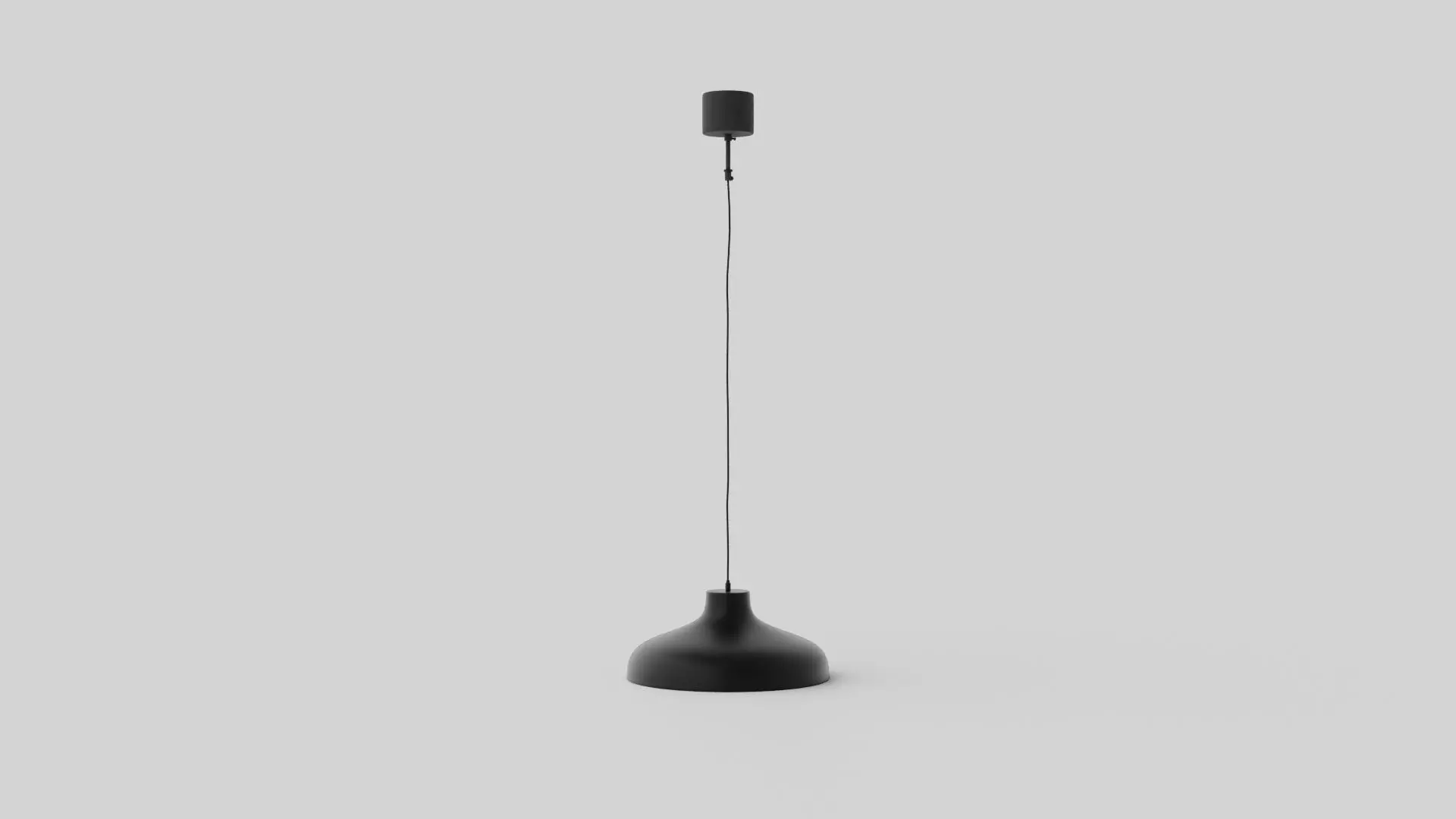 Pelle Pendant Black Ceiling Lamp Low-poly 3D model_0