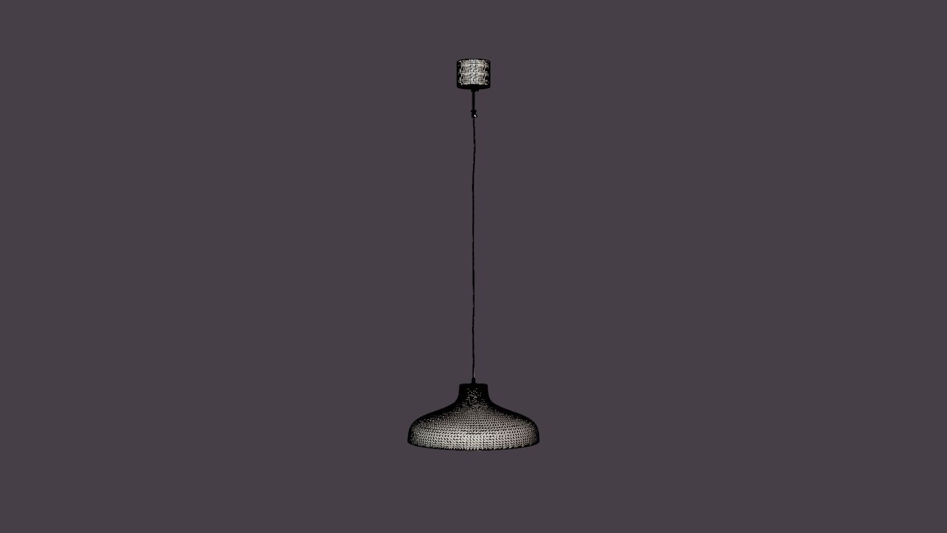 Pelle Pendant Black Ceiling Lamp Low-poly 3D model_5