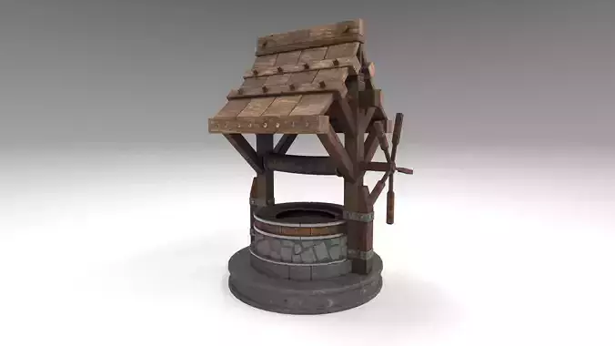 Gaming Low poly Well model 