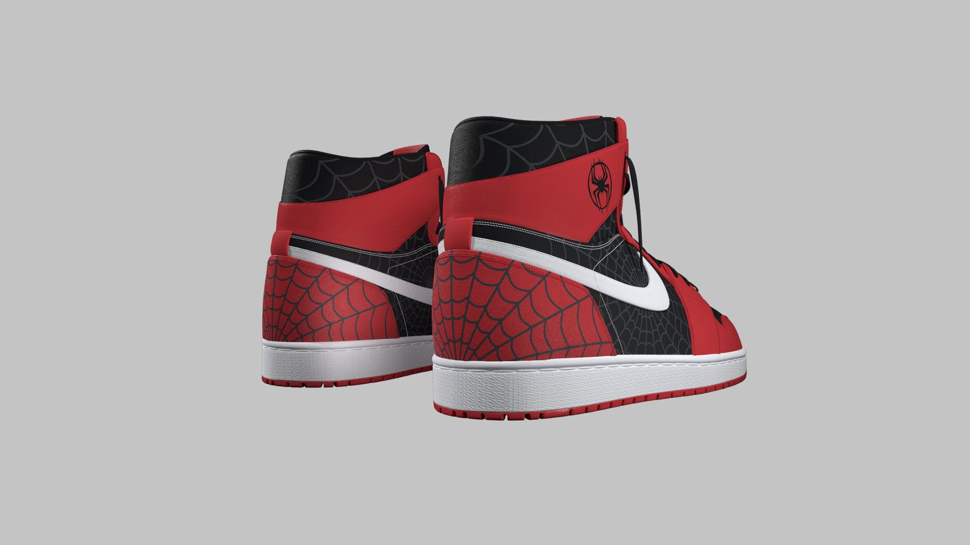 Nike Jordan red 3D model_4