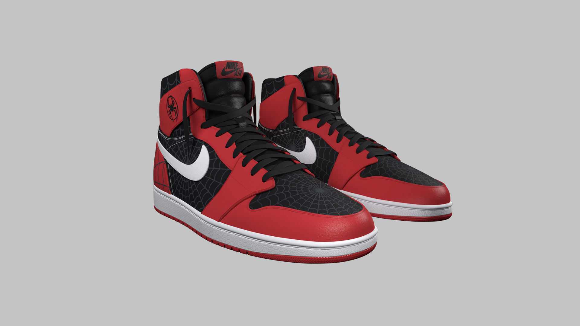 Nike Jordan red 3D model_2