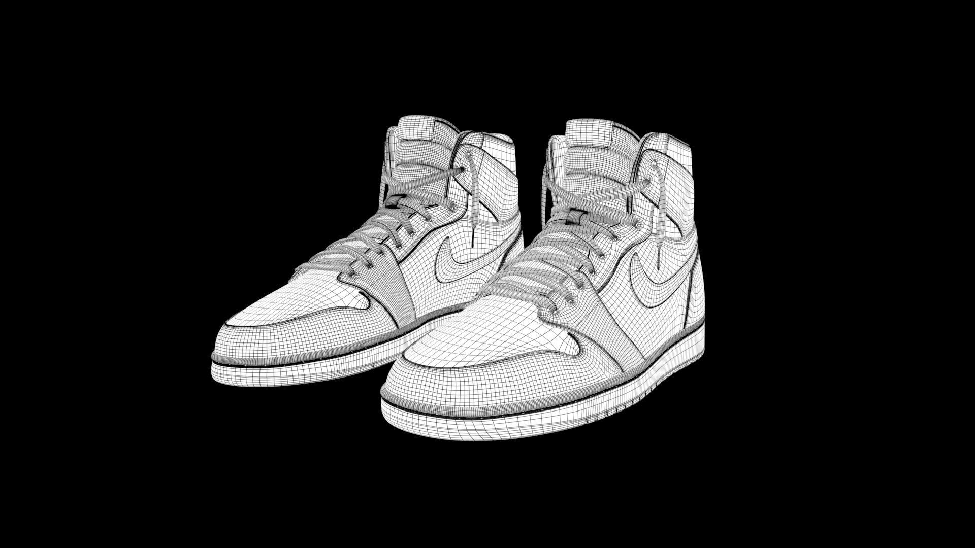 Nike Jordan red 3D model_5