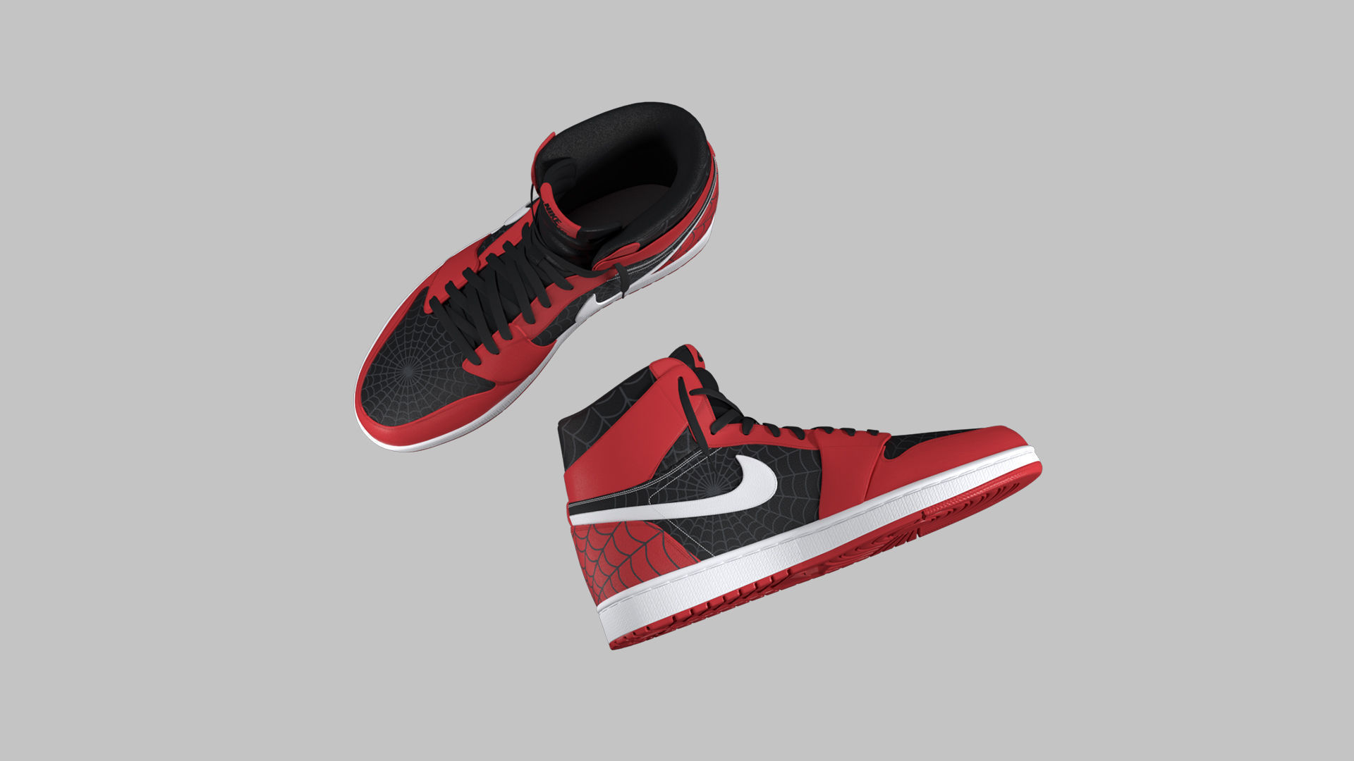 Nike Jordan red 3D model_3