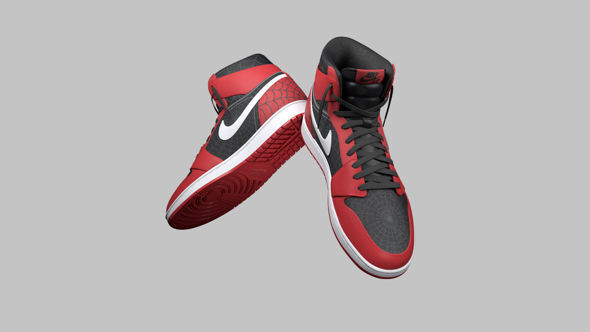 Nike Jordan red 3D model_1