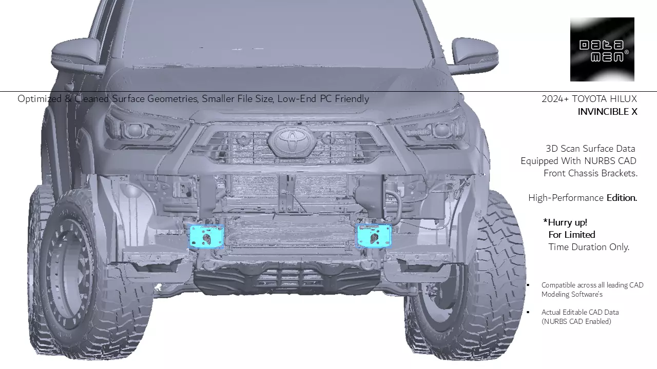 2024-25 TOYOTA HILUX Revo ROCCO Rogue 3D Scan Chassis Mount Data 3D model