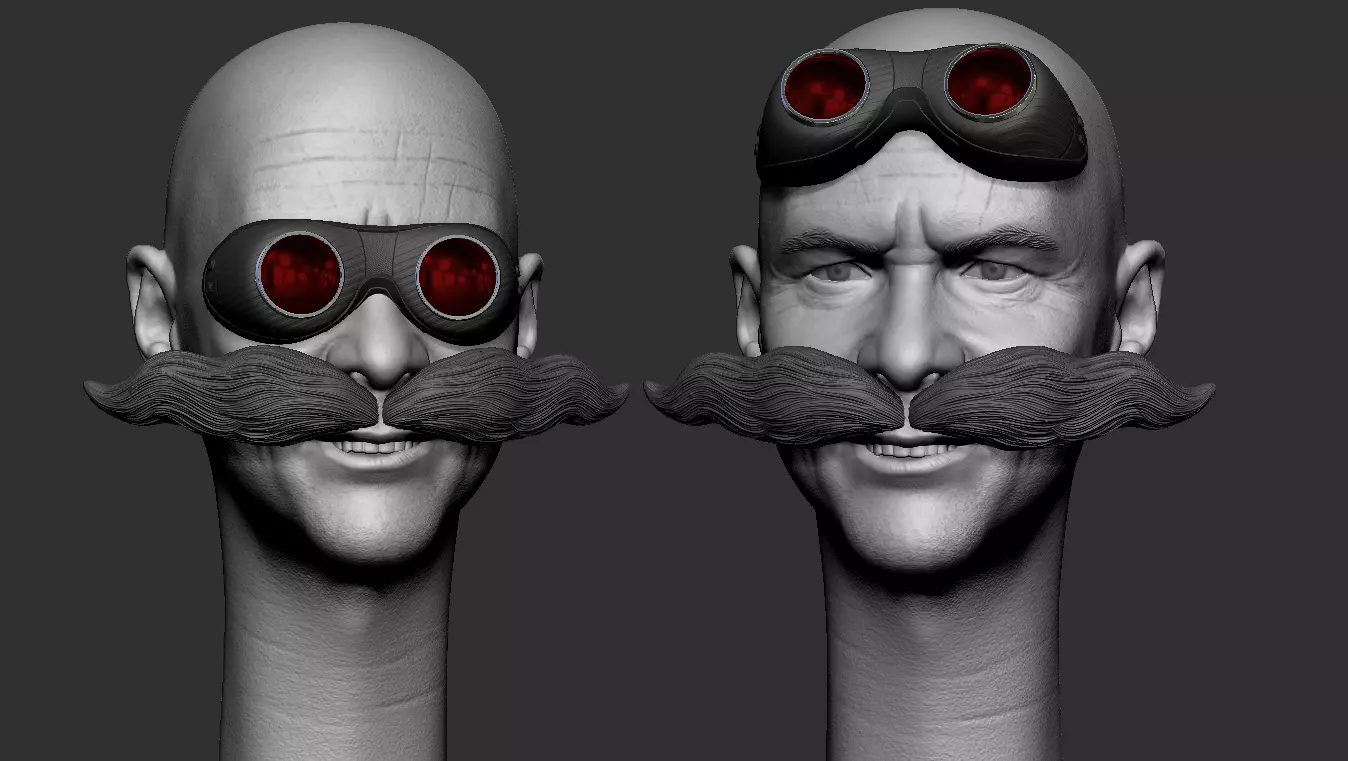 Jim Carrey as Dr Robotnik two pack 3D print model_0