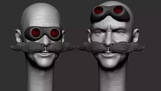 Jim Carrey as Dr Robotnik two pack 3D print model