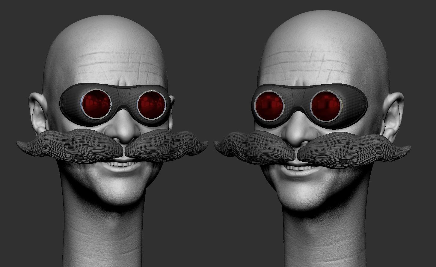 Jim Carrey as Dr Robotnik two pack 3D print model_1