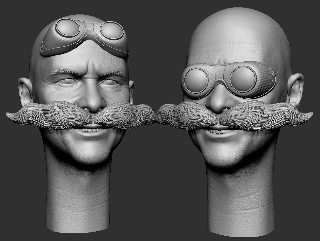 Jim Carrey as Dr Robotnik two pack 3D print model_13