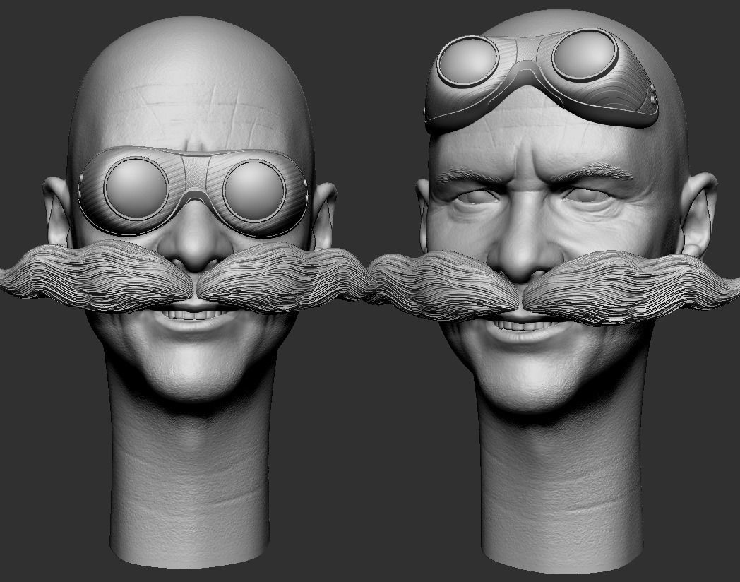 Jim Carrey as Dr Robotnik two pack 3D print model_6